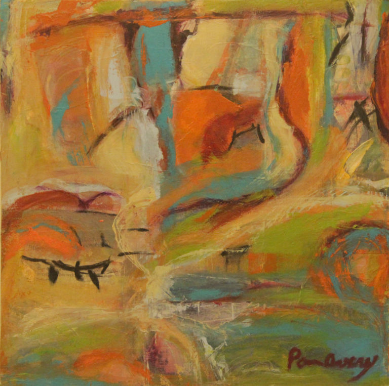 Abstract painting titled Shangri-La